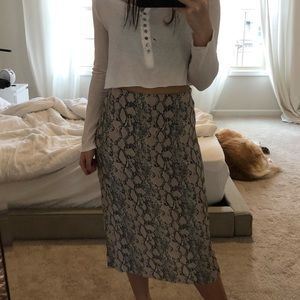 American Eagle midi skirt snake print